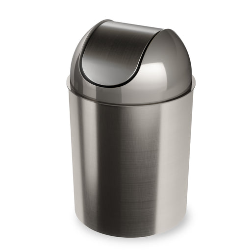 Umbra Mezzo Trash Can 9L - Nickel/Silver - Bathroom Trash Cans