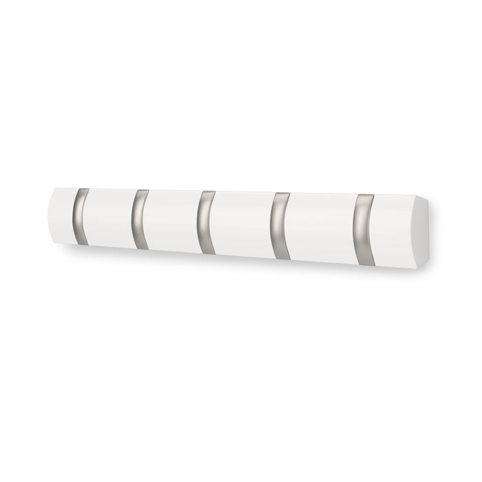 Umbra Flip 5 Wall Hook - White - Wall-Mount Coat Rack