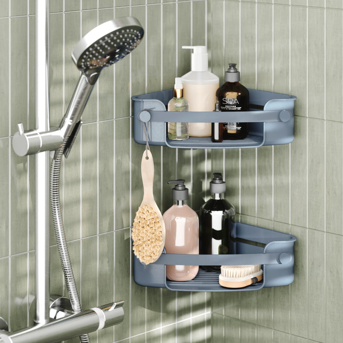 Umbra Flex Adhesive Corner Bin - Shower Caddies & Storage