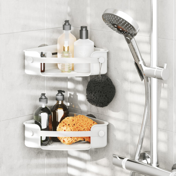 Umbra Flex Adhesive Corner Bin - Shower Caddies & Storage