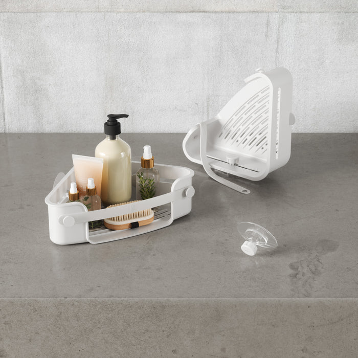 Umbra Flex Adhesive Corner Bin - Shower Caddies & Storage