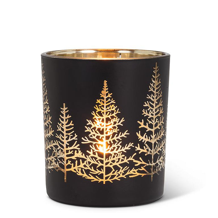Black & Gold Tree Tealight Holder- Large