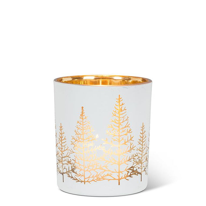White & Gold Tree Tealight Holder- Small