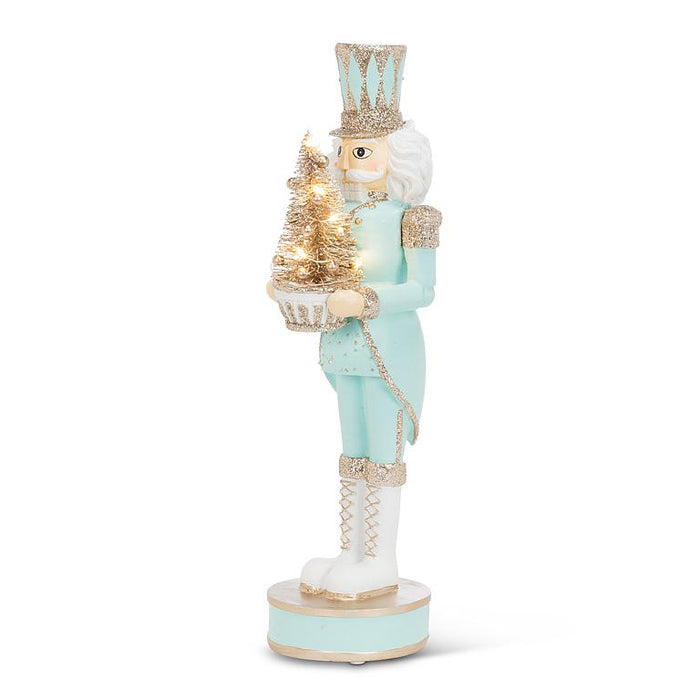 Nutcracker with LED Tree- Teal