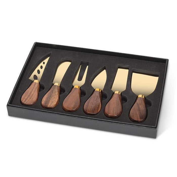 Walnut Handled Cheese Knives – Set of 6