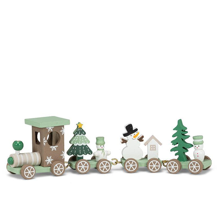 Small Holiday Train Set with Snowmen