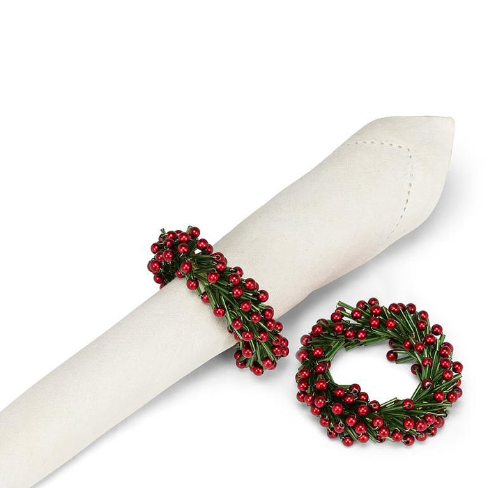 Beaded Wreath Napkin Rings – Set of 4
