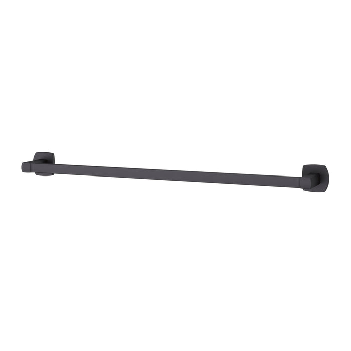 Deckard Double 24-inch Towel Bar - Matte Black - Towel Bar