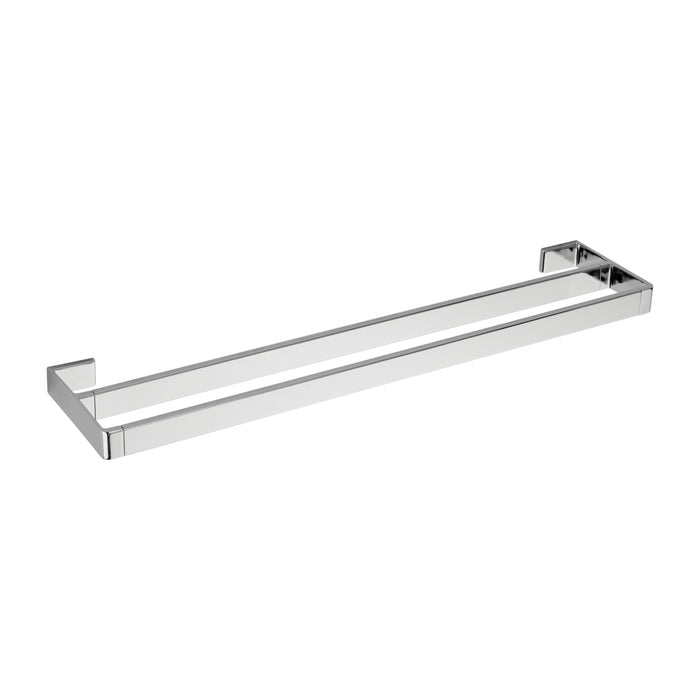 Modern Double 24-inch Towel Bar - Polished Chrome - Towel Bar