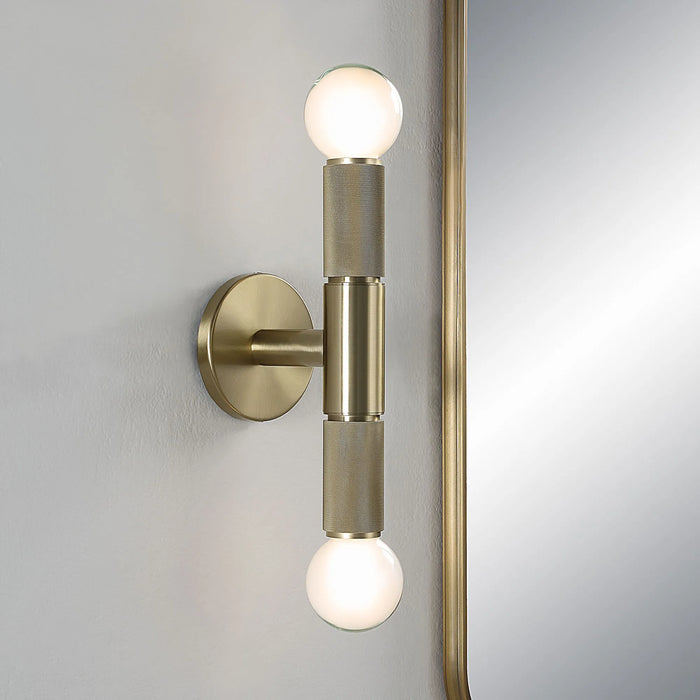 Tovi Double Wall Sconce – Burnished Brass