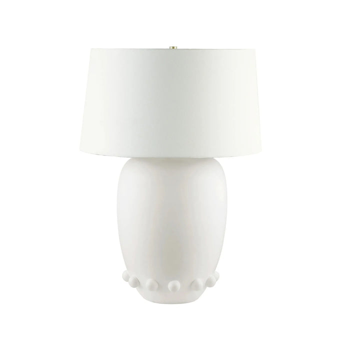 Trivor Table Lamp – Off-White Ceramic & Satin Brass