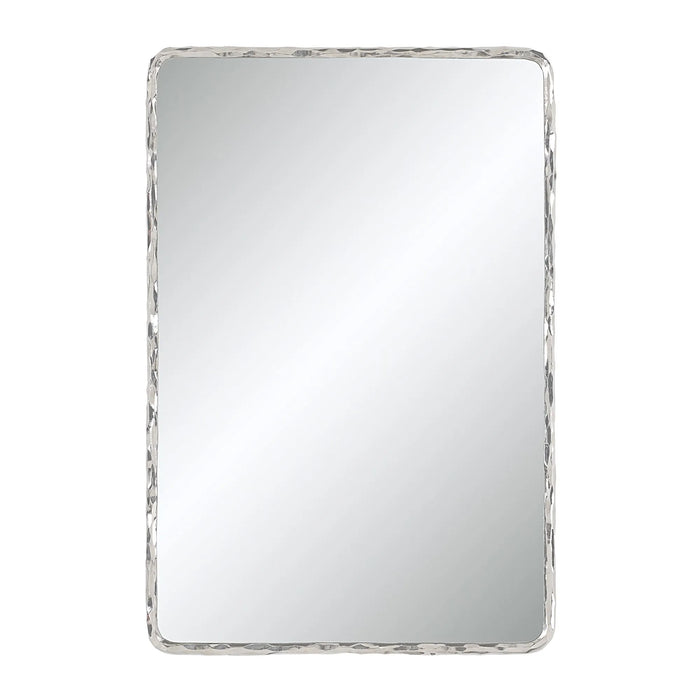 Pollonia Wall Mirror – Polished Nickel Cast Aluminum Frame
