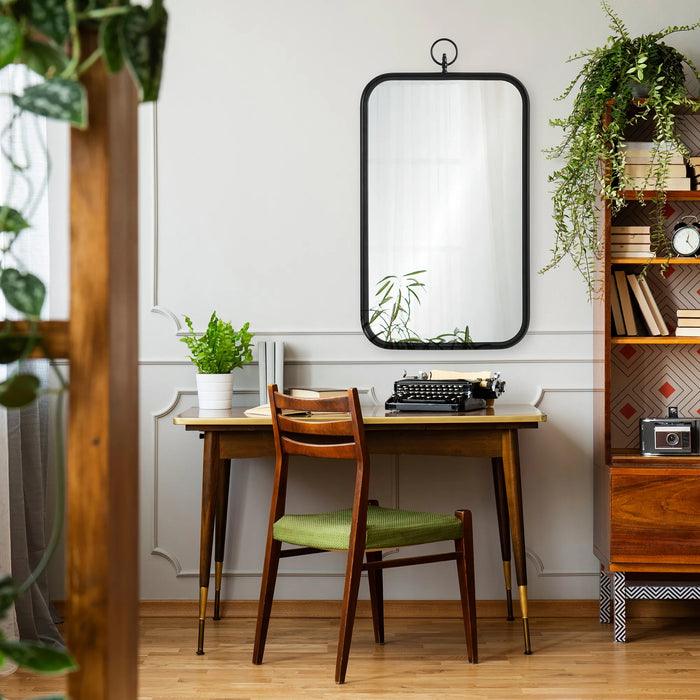 Priscilla Wall Mirror – Matte Black Iron Frame