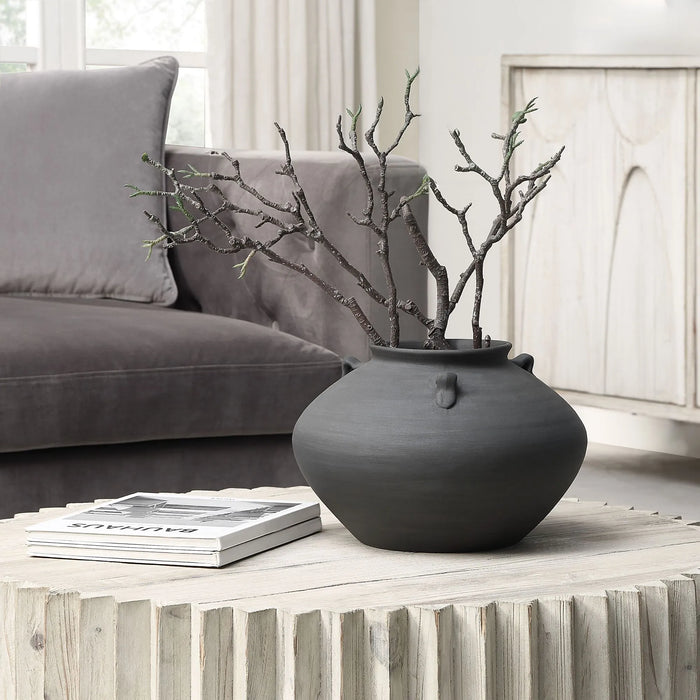 Asher Terracotta Vase – Antique Black