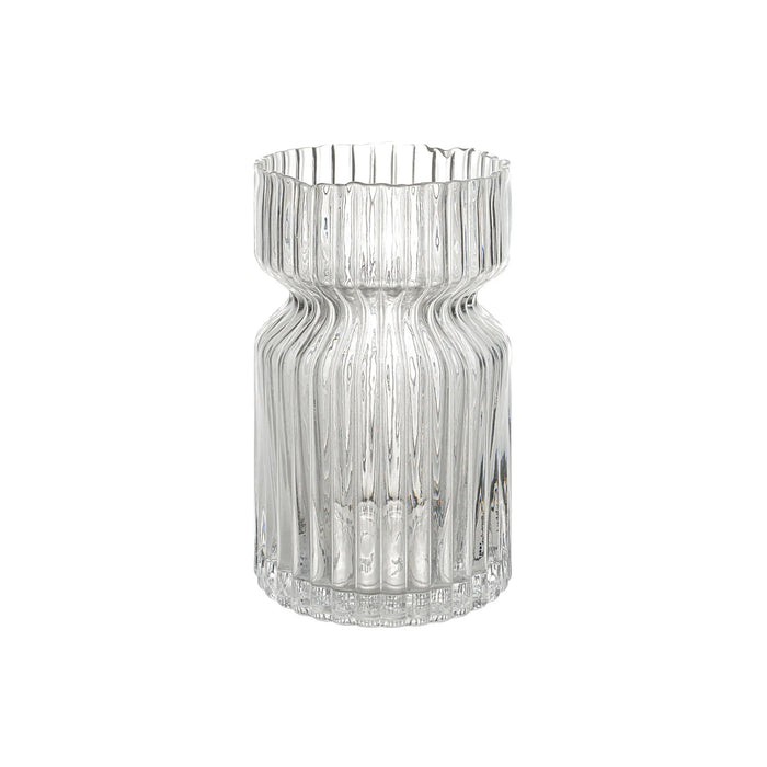 Gladys Clear Fluted Glass Vase