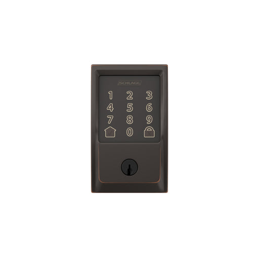 Schlage Encode Smart WiFi Deadbolt with Century Trim - Aged Bronze - Smart Lock