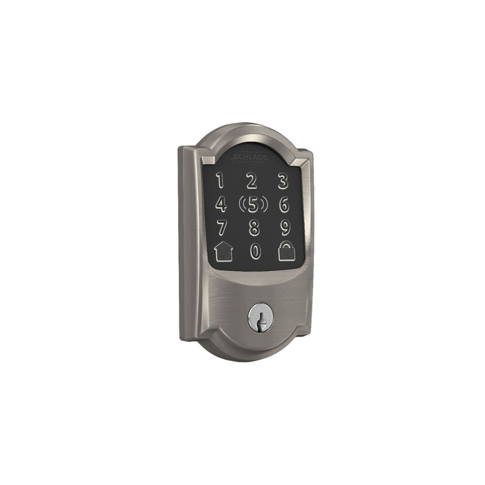 Schlage Encode Plus Smart WiFi Deadbolt with Camelot Trim - Satin Nickel - Smart Lock