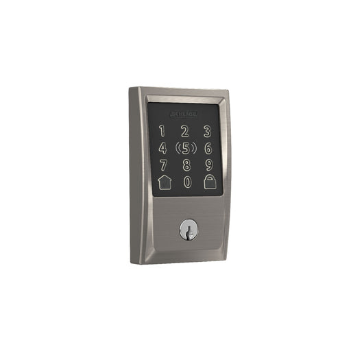 Schlage Encode Plus Smart WiFi Deadbolt with Century Trim - Satin Nickel - Smart Lock