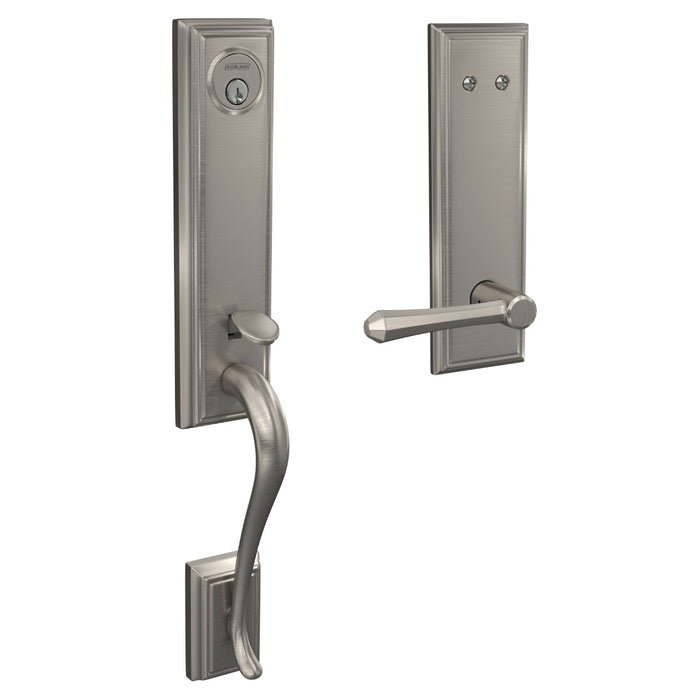 Dempsey Inactive Front Door Handleset with Interior lever - Satin Nickel - Inactive Handleset