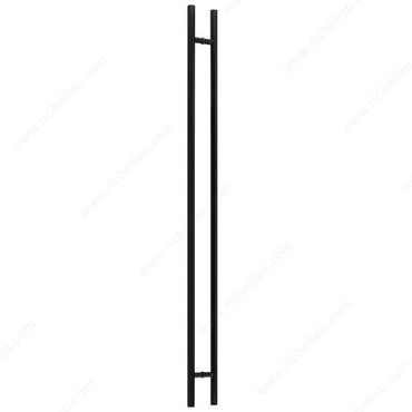 Richelieu 32 mm back-to-back ladder pull handle in Black Stainless Steel for glass and wood doors