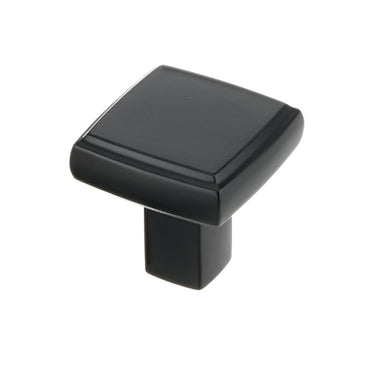 Richelieu 8655 modern metal square cabinet knob in matte black