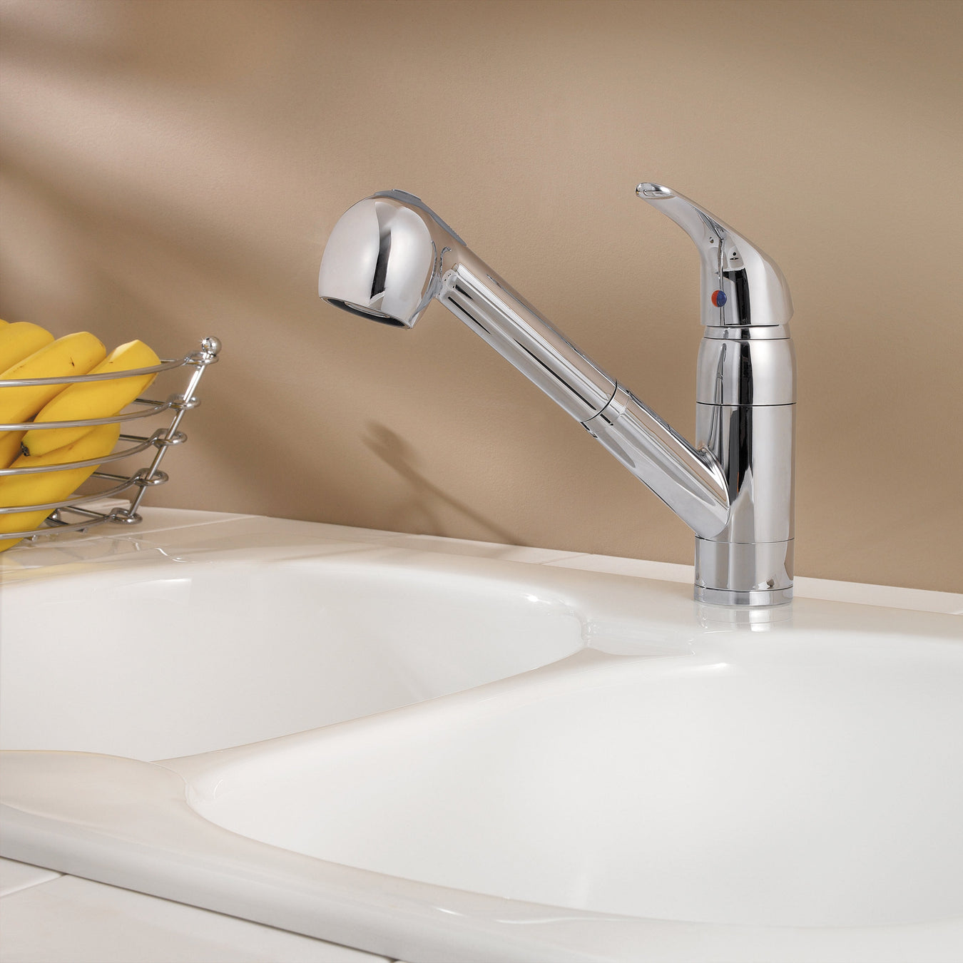 Standard kitchen faucets collection – Pfister Pfirst Series pull-out and single-handle kitchen faucets in chrome and stainless