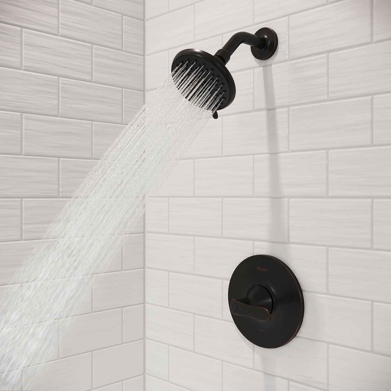 Pfister Weller bathroom collection – transitional single-hole, centerset and widespread faucets, shower trim and tub fixtures in chrome, brushed nickel and matte black