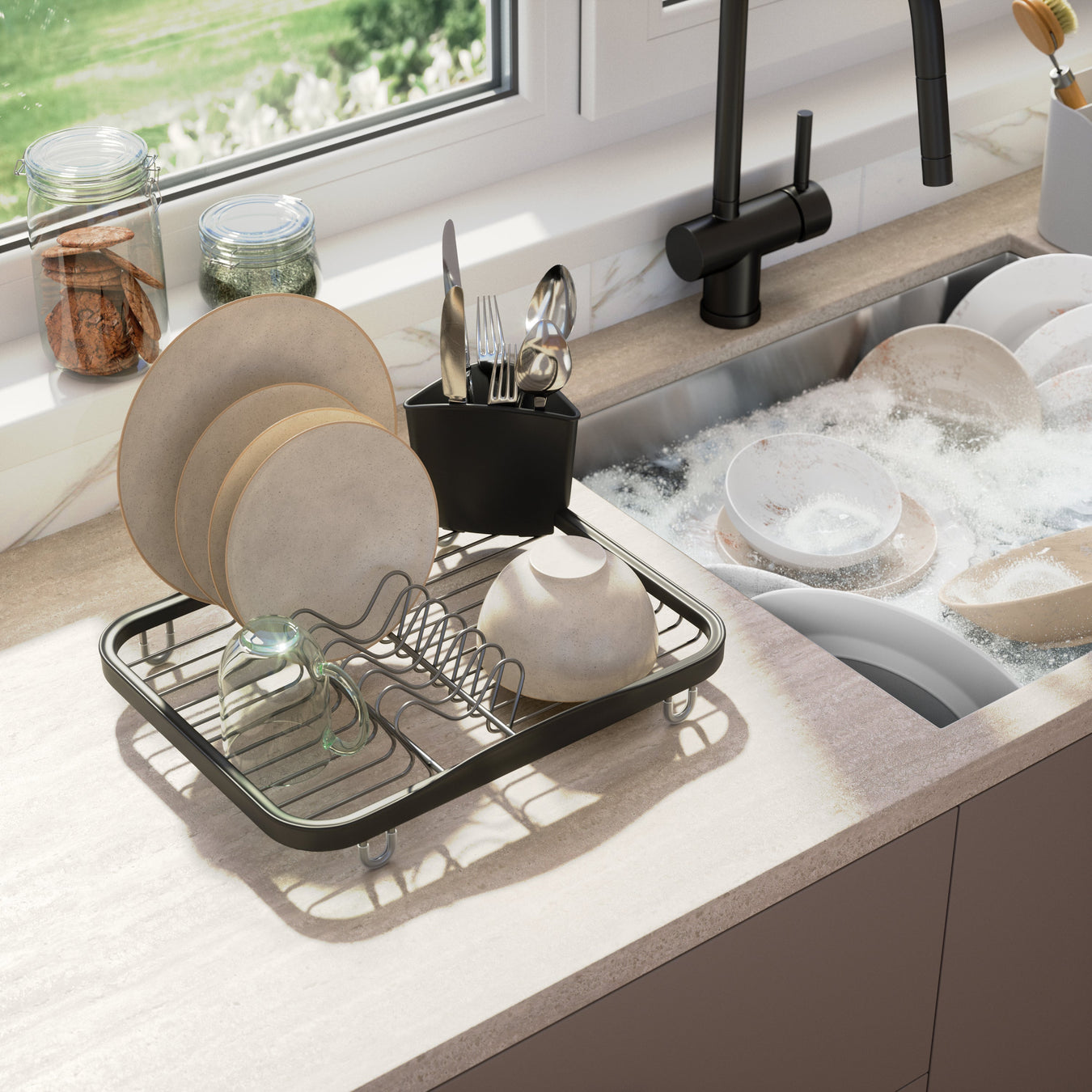 Kitchen accessories collection – Umbra dish racks, soap dispensers, paper towel holders, pantry organizers and kitchen storage solutions