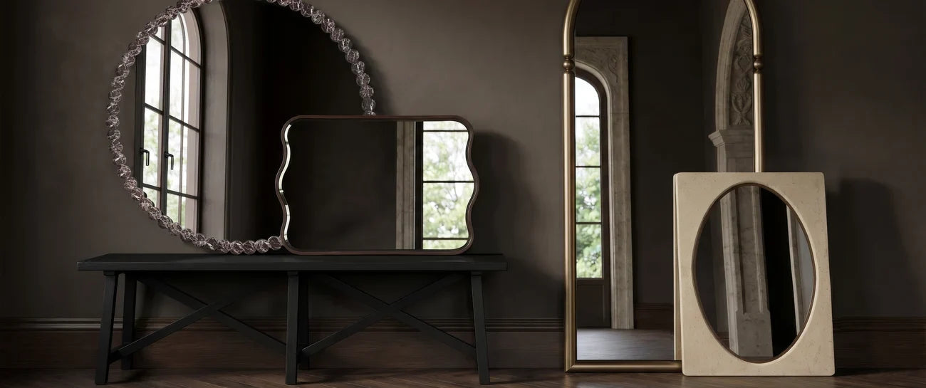 Mirrors collection – Renwil and Umbra wall mirrors, full-length floor mirrors and LED vanity mirrors in modern and transitional styles