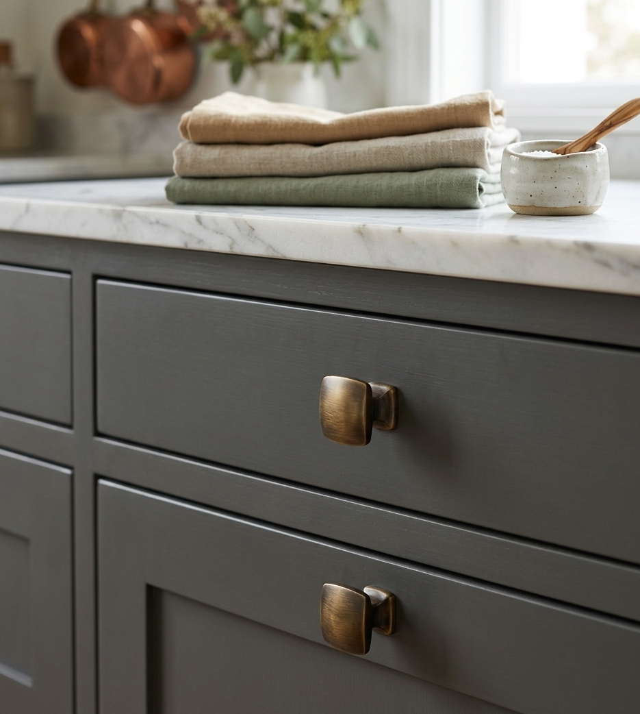 Door knobs collection – Richelieu passage, privacy, entry and inactive door knobs for interior doors in antique, nickel, brushed nickel and matte black
