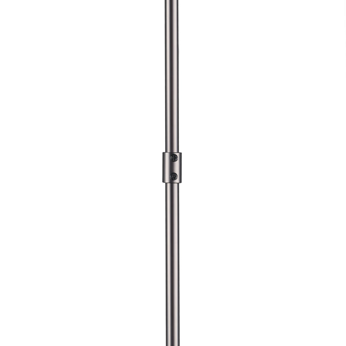 Anna 6-Light Clear Glass Rod Chandelier in Gunmetal