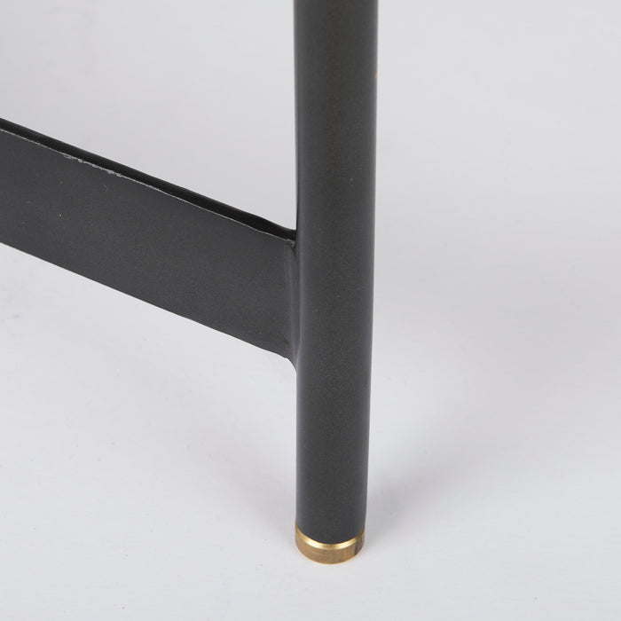 Marquisa Round Nesting Side Tables, Set of 2 – Light Brown & Black