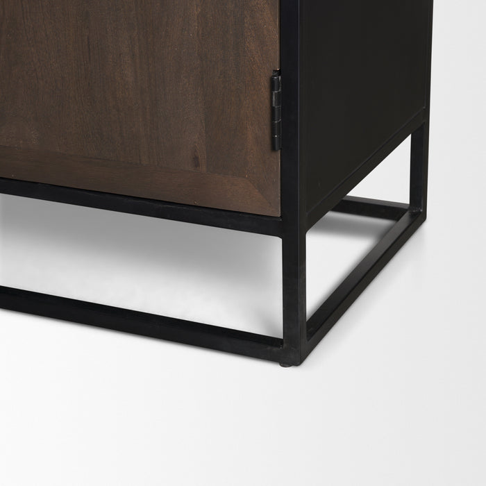 Sloan Arched Curio Cabinet – Dark Brown & Black