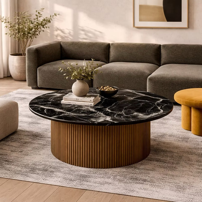 Roman Coffee Table with Walnut Base