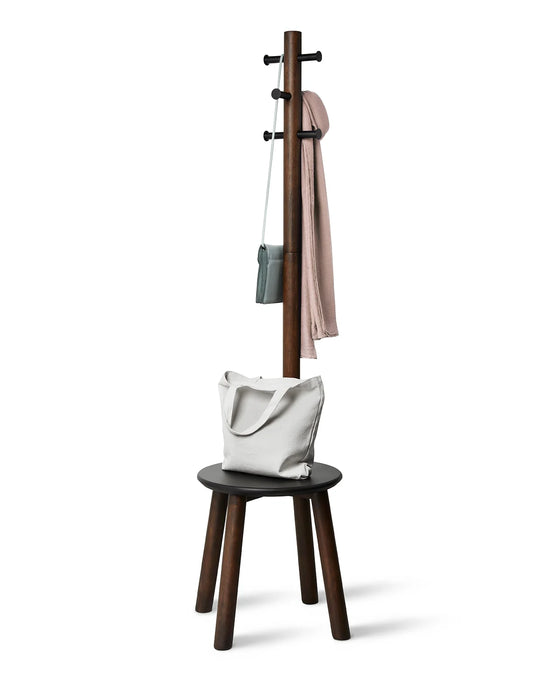 Pillar Coat Rack & Stool