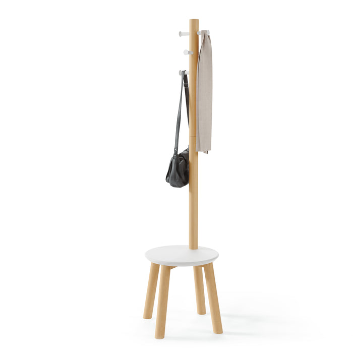 Pillar Coat Rack & Stool