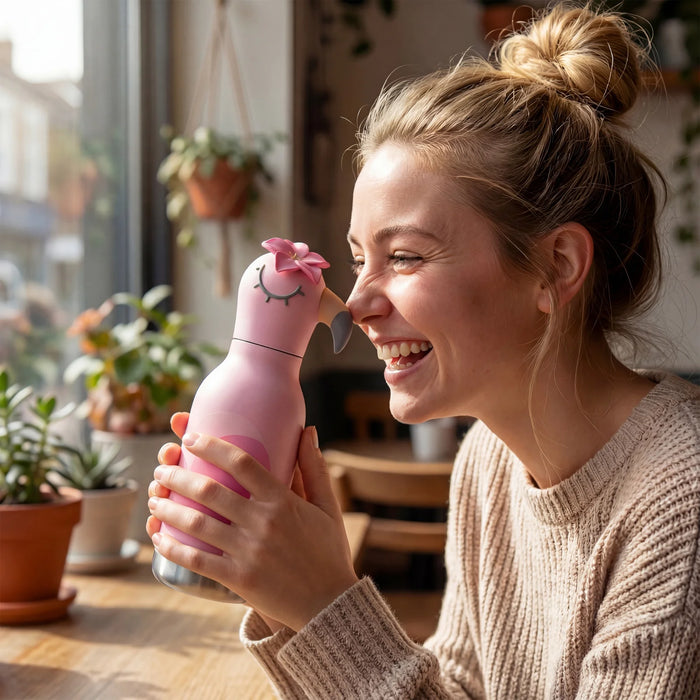 Asobu Bestie Bottle – Lola Flamingo 16oz Insulated Water Bottle