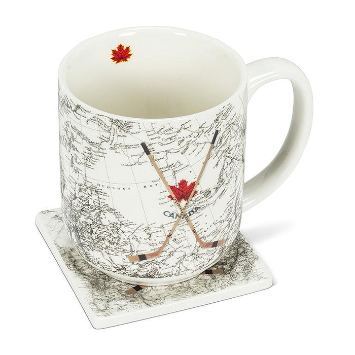 Canada Map & Hockey Sticks 18 oz. Mug