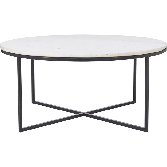 Renwil Livia White Marble Coffee Table
