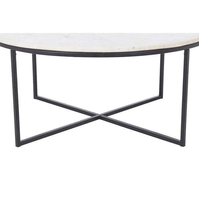 Renwil Livia White Marble Coffee Table