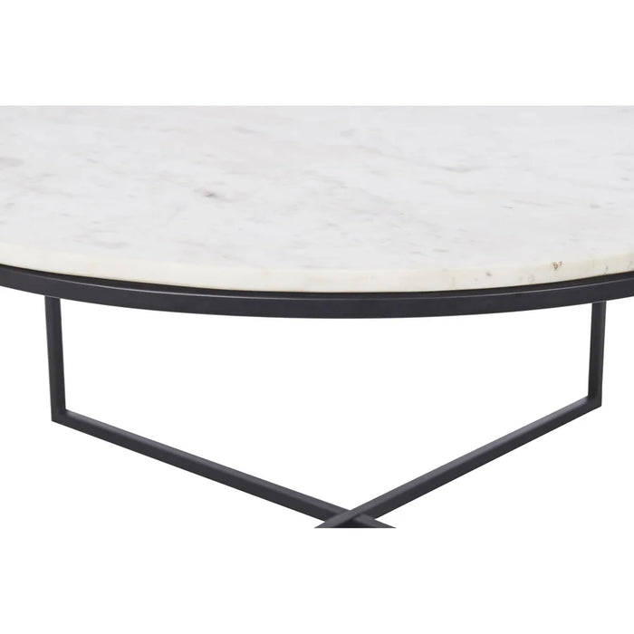 Renwil Livia White Marble Coffee Table