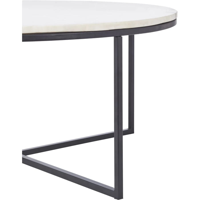 Renwil Livia White Marble Coffee Table