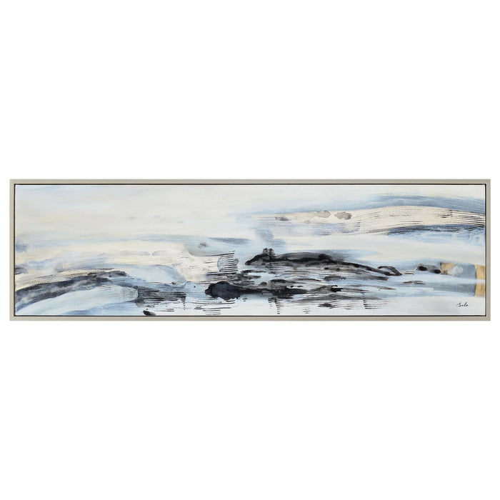 Renwil Gatwick Hand-Painted Coastal Canvas Art | 70" × 20"
