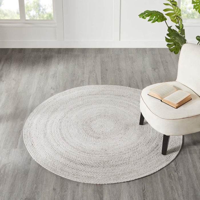 Cercola Ivory Round Handwoven Rug
