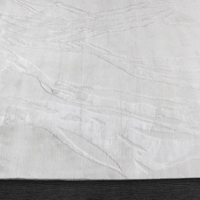 Mica Ivory Abstract Textured Area Rug