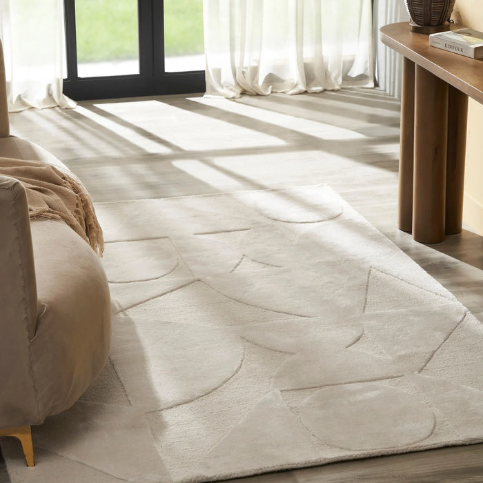 Mosaico Ivory Geometric Hand-Tufted Rug