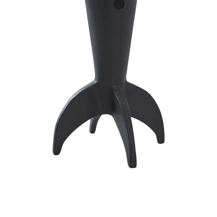 Rhodes Matte Black Rocket Sculpture