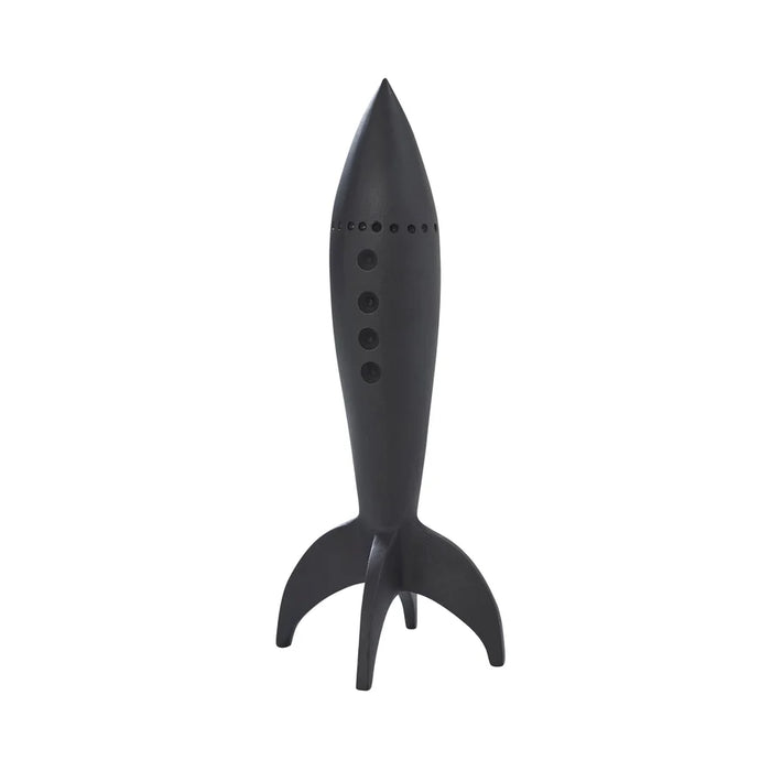 Rhodes Matte Black Rocket Sculpture