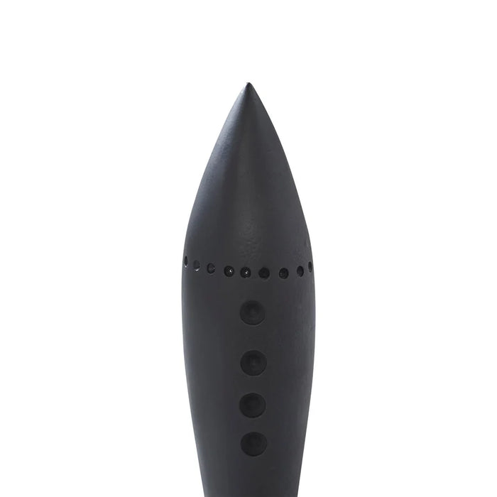 Rhodes Matte Black Rocket Sculpture