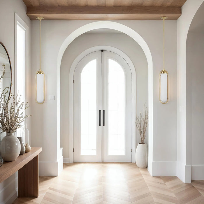 Thurles Satin Dark Brass Pendant Light